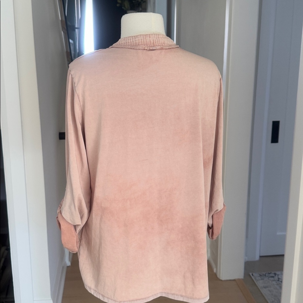 ANGELA MARA Marilyn Monroe Pink Gauze Shirt L - Picture 4 of 5